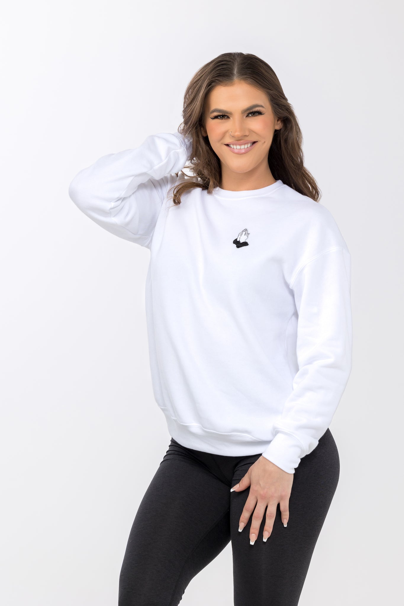 Prayer Hands Pullover - Snow
