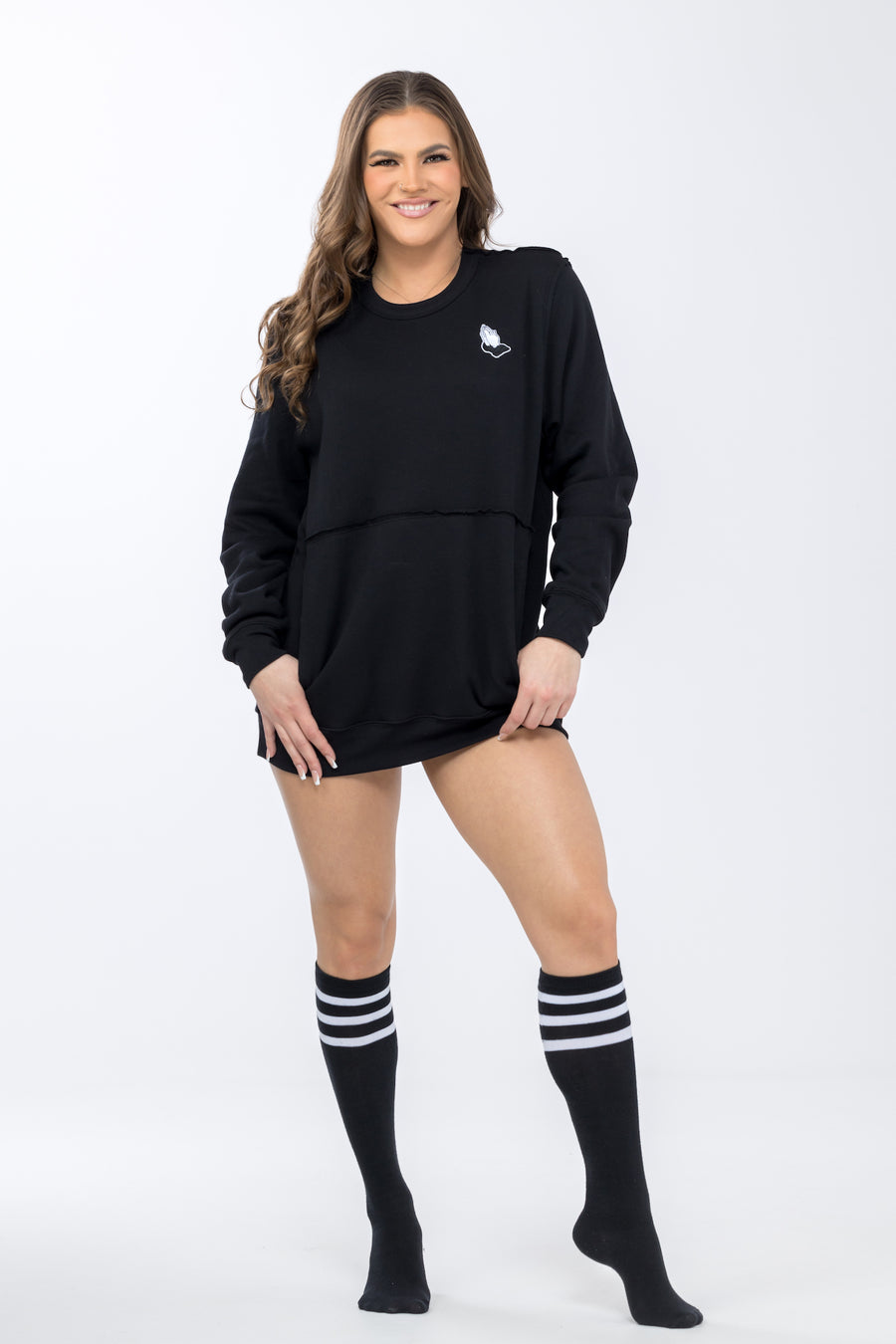 Prayer Hands Roo Pullover - Black
